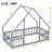House-Shaped Floor Bed with Fence, Guardrails-834386819-834386817