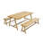 Sunny 4 - Person Acacia Patio Dining Set with Rectangular Table