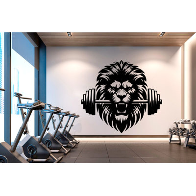 Décoration murale Lion Gym, art mural Lion Fitness, adhésifs décoratifs Lion Gym