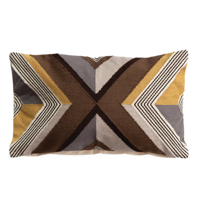 Embroidered Cotton Throw Pillow