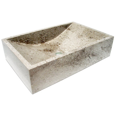 D'Vontz Blok 15.75'' Stone Rectangular Bathroom Sink