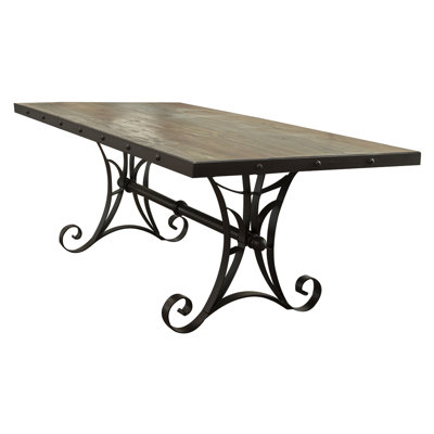 Table de salle à manger 79 "avec base en fer Dobby