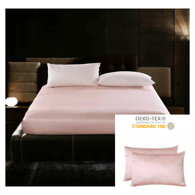 Silk Sheet Set, Pale Pink