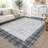Large Modern Farmhouse Rugs Tartan Plaid Non-Slip Washable Rugs, Low Pile Soft Non Shedding Stain Resistant Carpet for Open Floor Plan/Office-1610854886