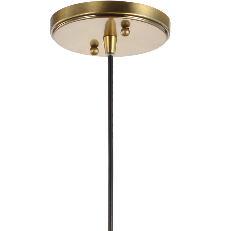 Kasey 1 - Light Brass Gold/Black Pendant