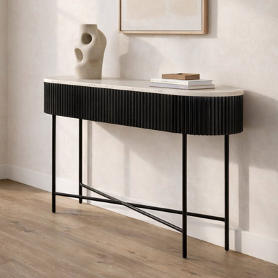 Reyna Console Table Black