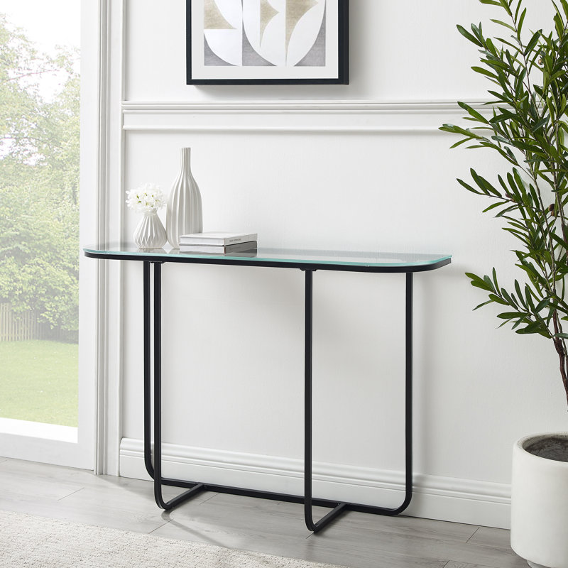 Richins 112cm Glass Console Table