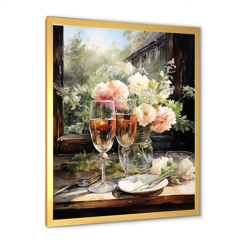 " Bubbly Harmony I ", 40" H x 30" W x 1.5" D, Gold Single Picture Framed