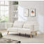 Canapé-lit futon réglable de 72,8 po, canapé-lit avec fauteuil inclinable, petit canapé pour le salon et la chambre à coucher, beige-992045752