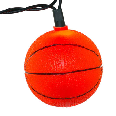 Kurt Adler Indoor/Outdoor UL 10-Light Basketball Light Set, 9ft