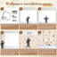 Papier peint adhésif mural pissenlit minimaliste noir H 69 po x l 96 po Peel and Stick-657690080