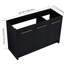 Meuble-lavabo autoportant noir de 48 po en châtaignier noir - aspect contemporain avec porte à fermeture en douceur et espace de rangement suffisant pour une allure moderne