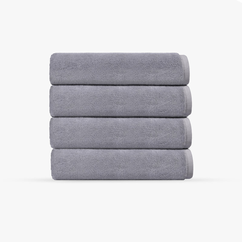 Mac 4 pcs Turkish Hand Towels Set, Silver
