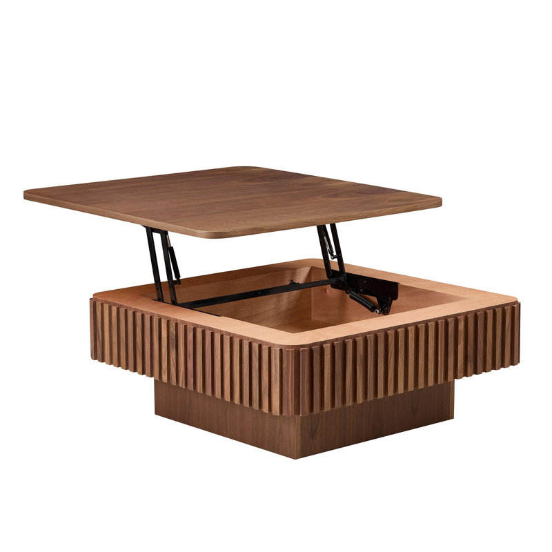 Table basse à plateau relevable 35,43 po, Noyer