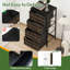 Commode à 4 tiroirs pour chambre double brun foncé noir empilé en brique rustique industrielle en pierre petite grande commode pour les organisateurs de placard avec commode