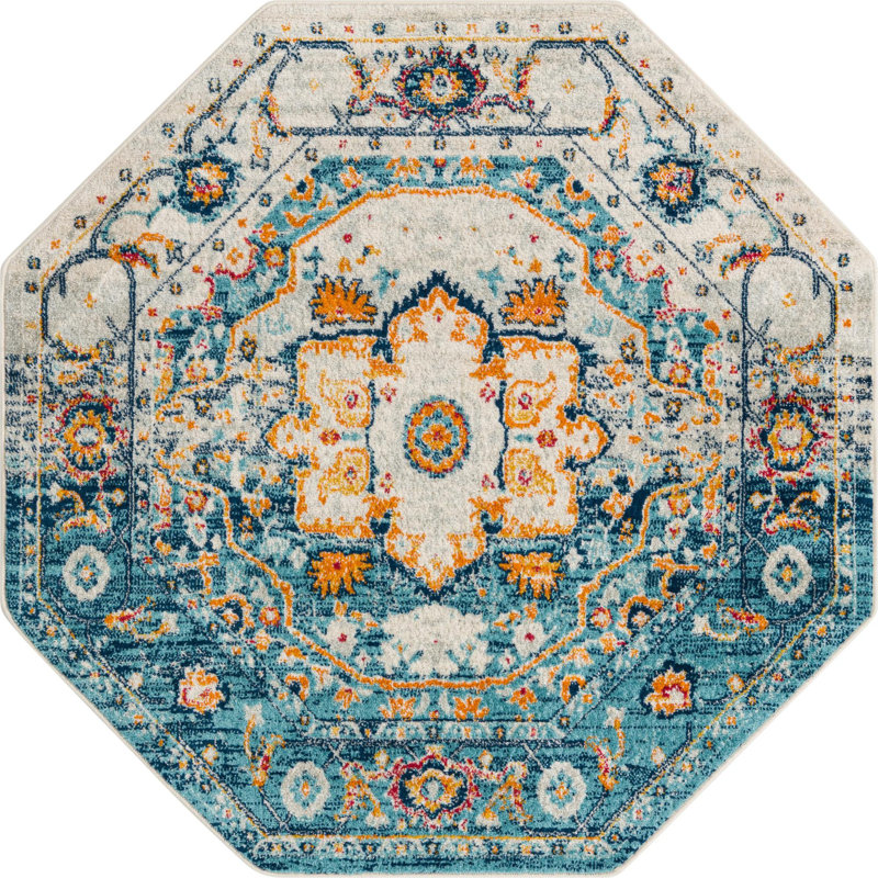 Hageman Oriental Indoor Rug, Octagon 5'3" x 5'3"