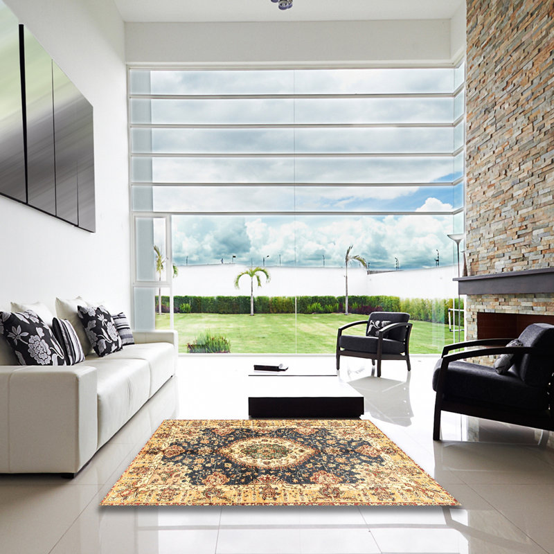 Tapis abstrait moderne 3293, Carré 7 pi
