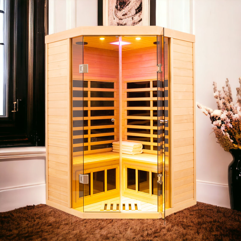 Sauna infrarouge FAR de couleur prune compatible avec KISRAIS