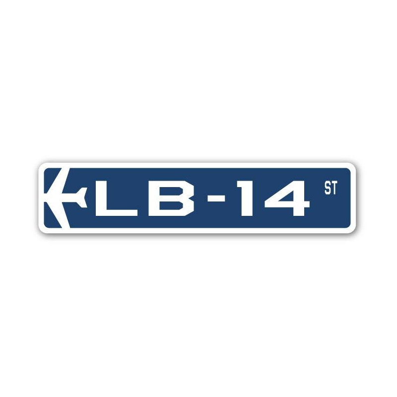 Plaque de rue Barahona LB-14 Air Force, H 8 po x l 36 po x P 1 po
