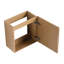 Ensemble de meuble-lavabo mural 18,5 po avec lavabo en résine, porte simple à fermeture douce, bois naturel, lavabo et robinet escamotable