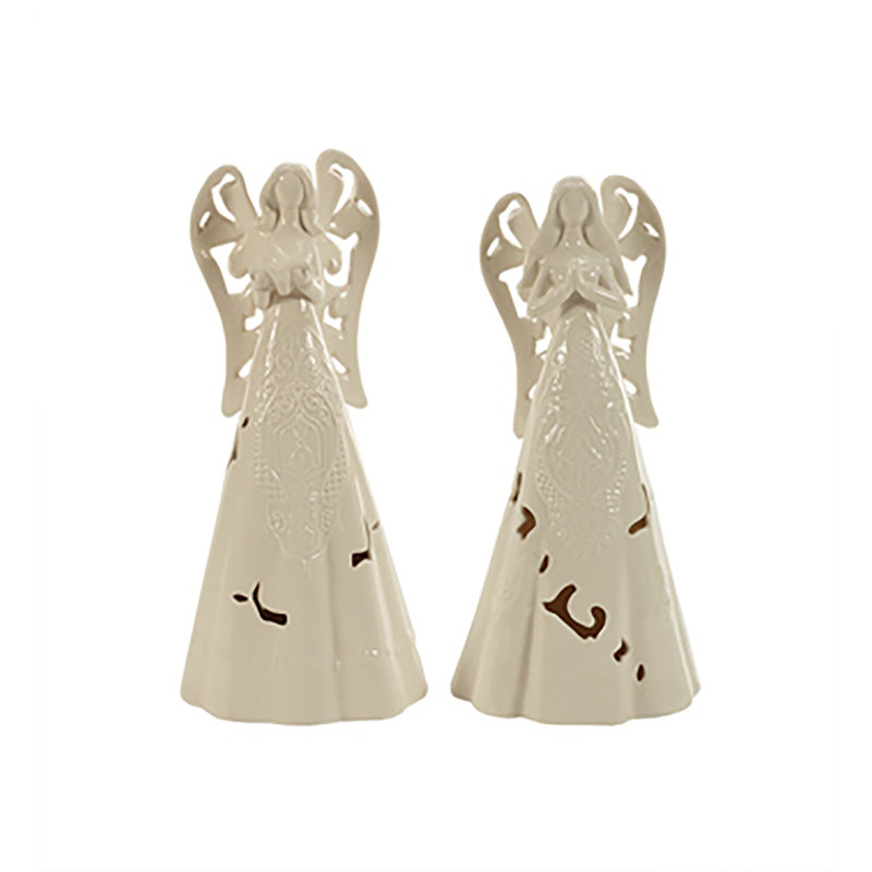Ensemble de figurine ange 2 pièces Akhari, H 11,75 po x l 5,50 po x P 4,50 po