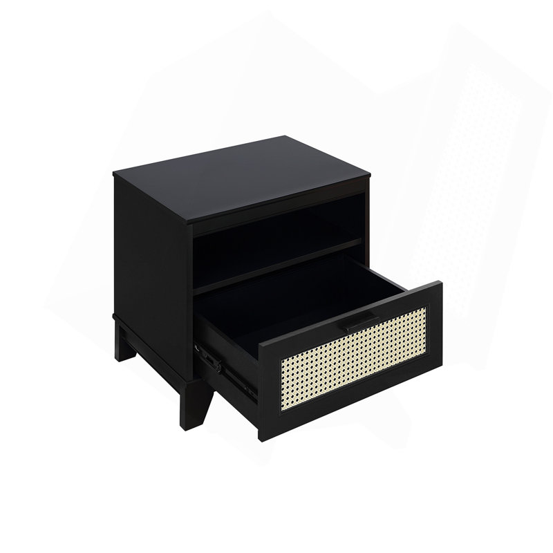 Sheridan 22" Nightstand In Black (1-Drawer), Black