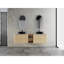 Modern Wall-mounted Bathroom Vanity With Art Sink And Storage, American White Oak
