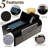 Couch Cup Holder Tray,Couch Arm Table With Side Storage Pocket,Couch Arm Tray With Anti-Slip Design, Natural Bamboo Sofa Tables For Drinks, Snacks, Cup, Remote And Phone—Black-421909636