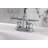 Kingston Brass Manhattan Two-Handle 3-Hole Deck Mount 4" Centerset Bathroom Faucet with Pop-Up Drain-95752651