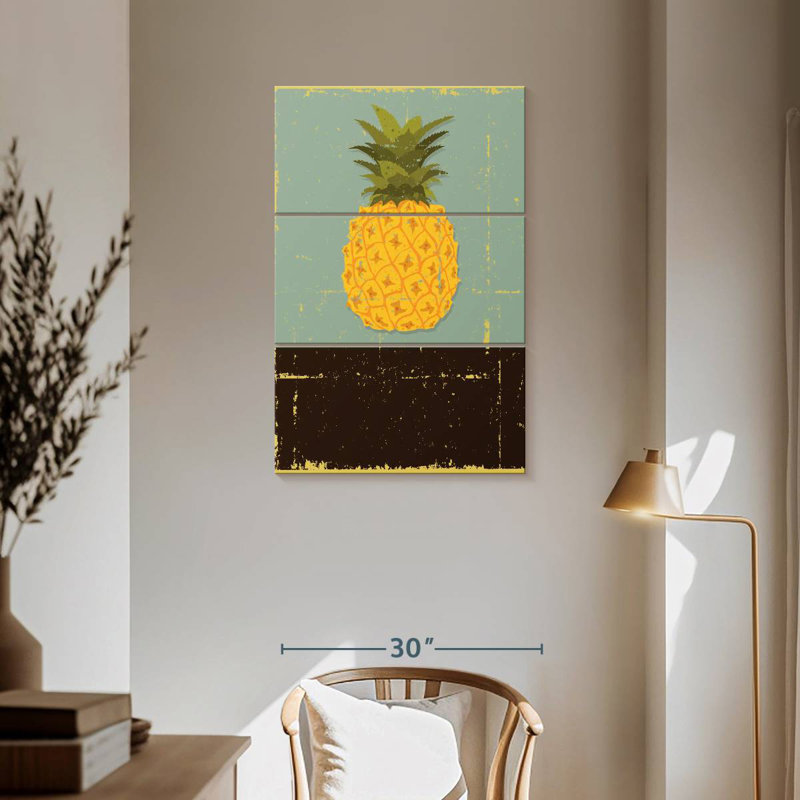 Yarlin Grunge Retro Pineapple, 57" H x 36" W