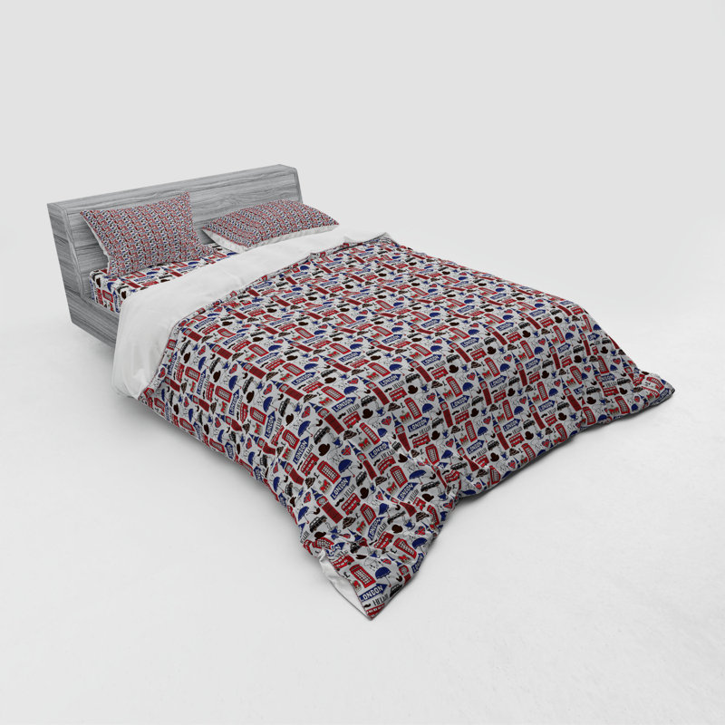 Eclectic Polyester Duvet Cover, Queen Duvet Cover + 3 Additional Pieces