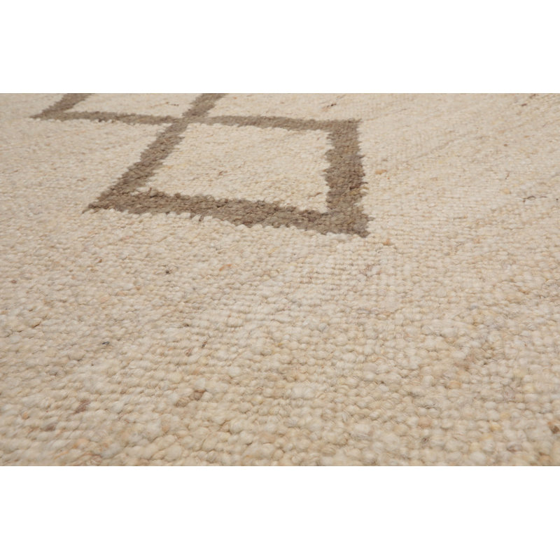 Tapis rectangulaire en laine de conception unique Annah: 9 pi 5 po x 11 pi 10 po
