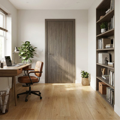 30 po. X 80 po. Plaque de porte intérieure en composite texturé gris