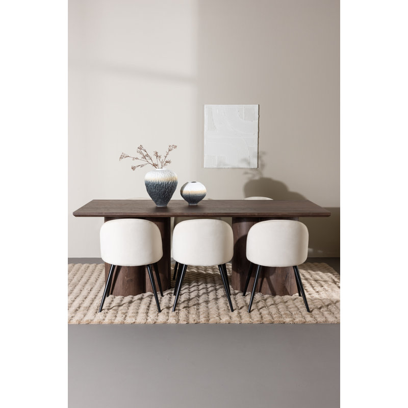 Niagara 6 - Person Dining Set, Brown