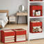 Bacs de rangement avec fenêtre et poignées transparentes, paquet de 8 paniers de rangement pliables en tissu pour placard, salon, bureau et organisation à domicile-1146214827