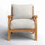 Chaise de patio en teck Brunswick avec coussins-229181923-151300350