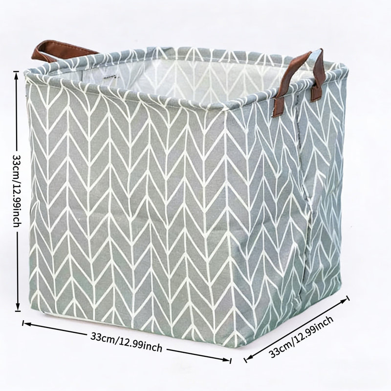 4Pcs,Large Capacity Fabric Storage Basket For Laundry, Toys, And Home Organization - Foldable, Water-Resistant, And Durable Square Design