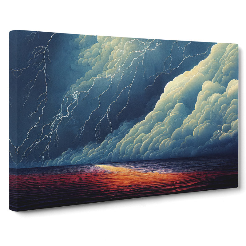 Eccentric Thunderstorm - Wrapped Canvas, 35cm H x 50cm W x 3cm D