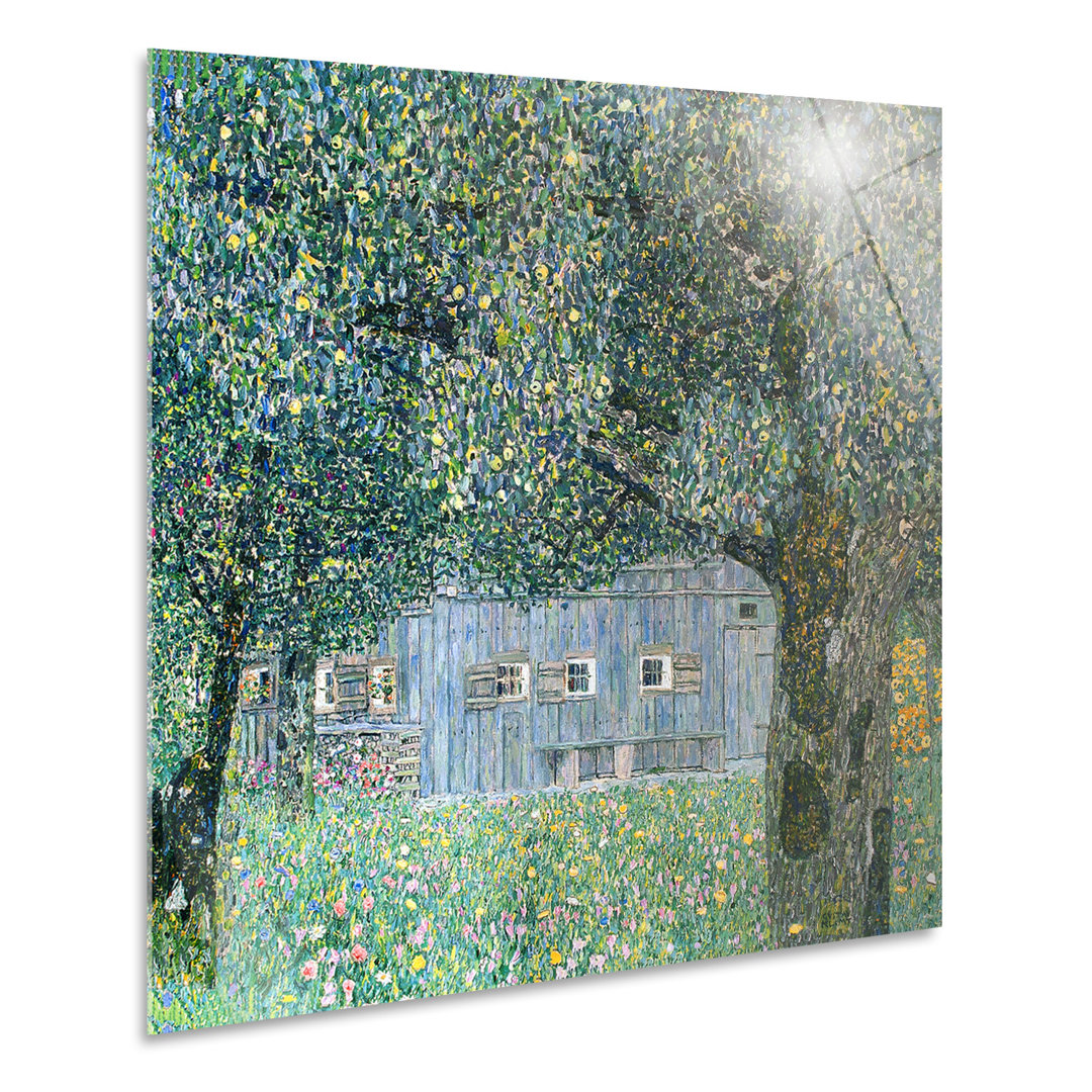 Kunstdruck Farmhouse in Upper Austria von Gustav Klimt