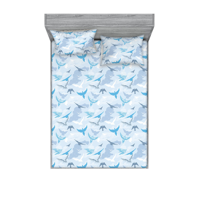Drap-housse et taie décorative Ambesonne, Ensemble de draps très grand californien avec 2 t