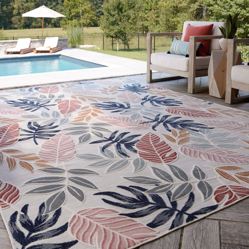 Tapis à motif floral transitionnel Daisy, Rectangle 3 pi 10 po x 5 pi 3 po