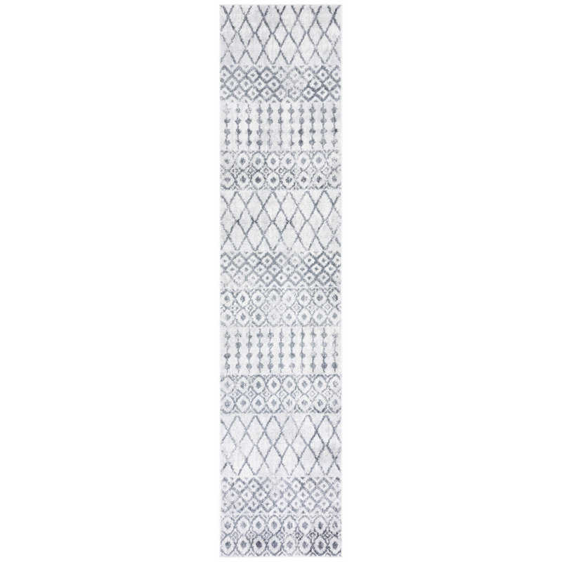 Tapis 656 ivoire / gris foncé, Tapis de couloir 2 pi x 9 pi