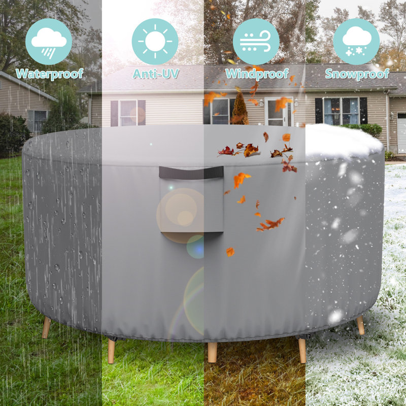 Housse imperméable ronde pour meubles de patio