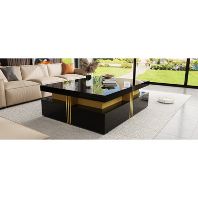 Table basse moderne avec rangement à 4 tiroirs 43,3 po Modern
