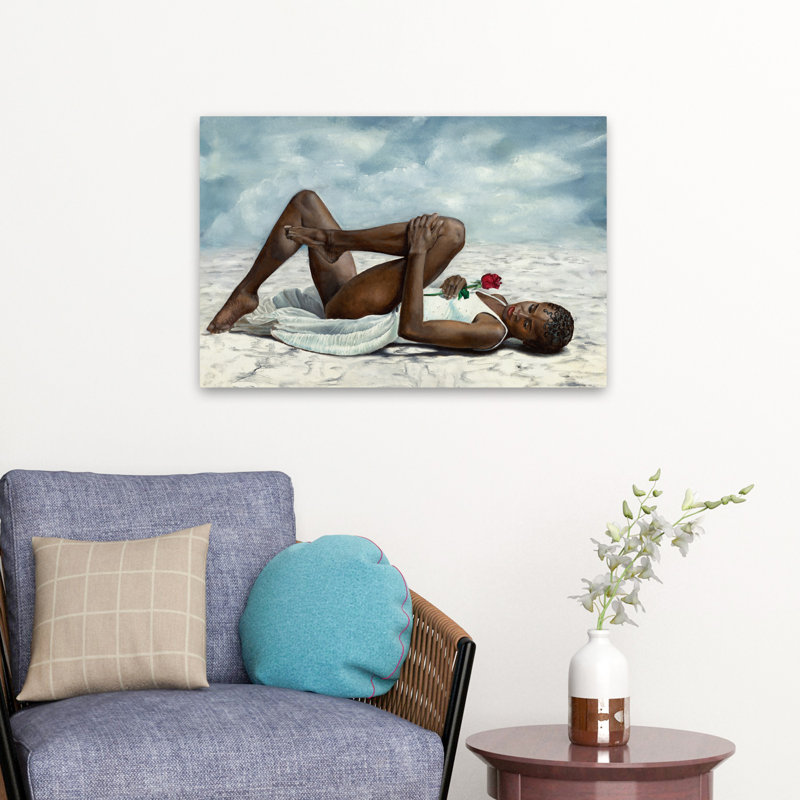 La rose - art romanesque afro-américain, H 16 po x l 24 po