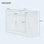Armoire de rangement moderne 55,1 ", buffet 2 portes avec 2 tiroirs et tablettes réglables-129098857