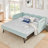 Twin‑Size Daybed, Gingham Upholstered 3‑in‑1 Versatile Convertible Sofa Bed with Pull‑Out Trundle & Side Storage Pockets, Ideal for Multiple Room Layouts and Small‑Space Living-CYAN-129465736