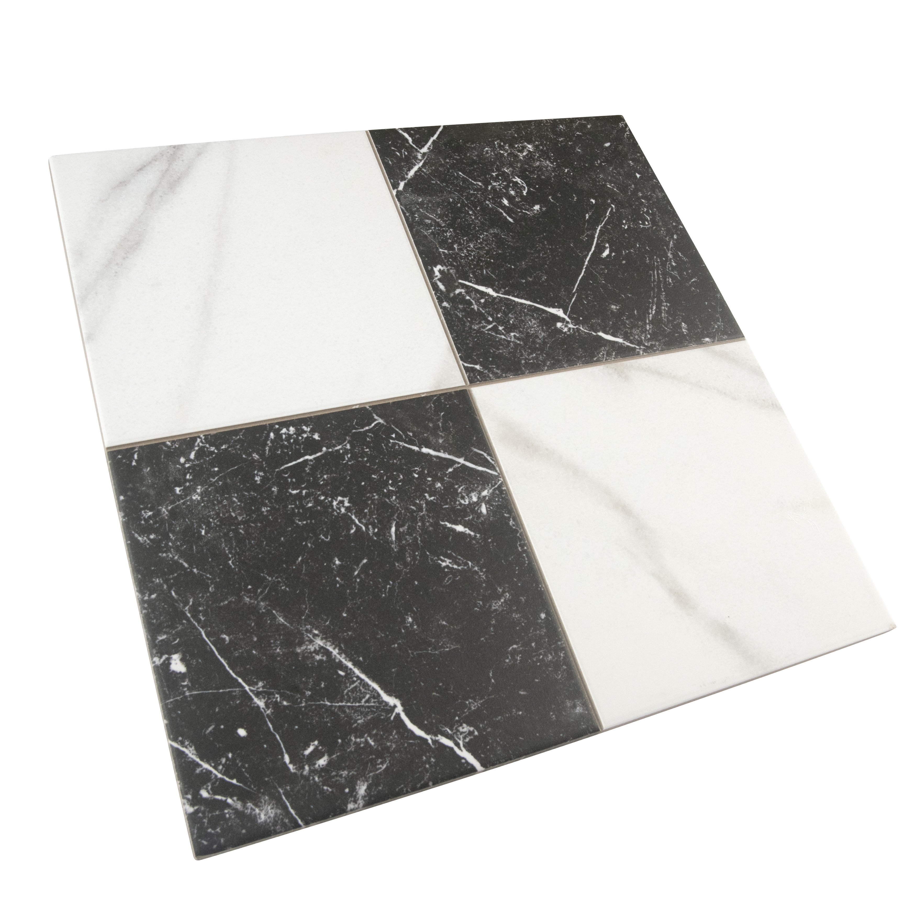 Merzoni Checker 13 In. X 13 In. Porcelain Floor And Wall Tile