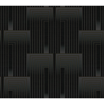 Geometric Metallic Wallpaper Roll by Candice Olson