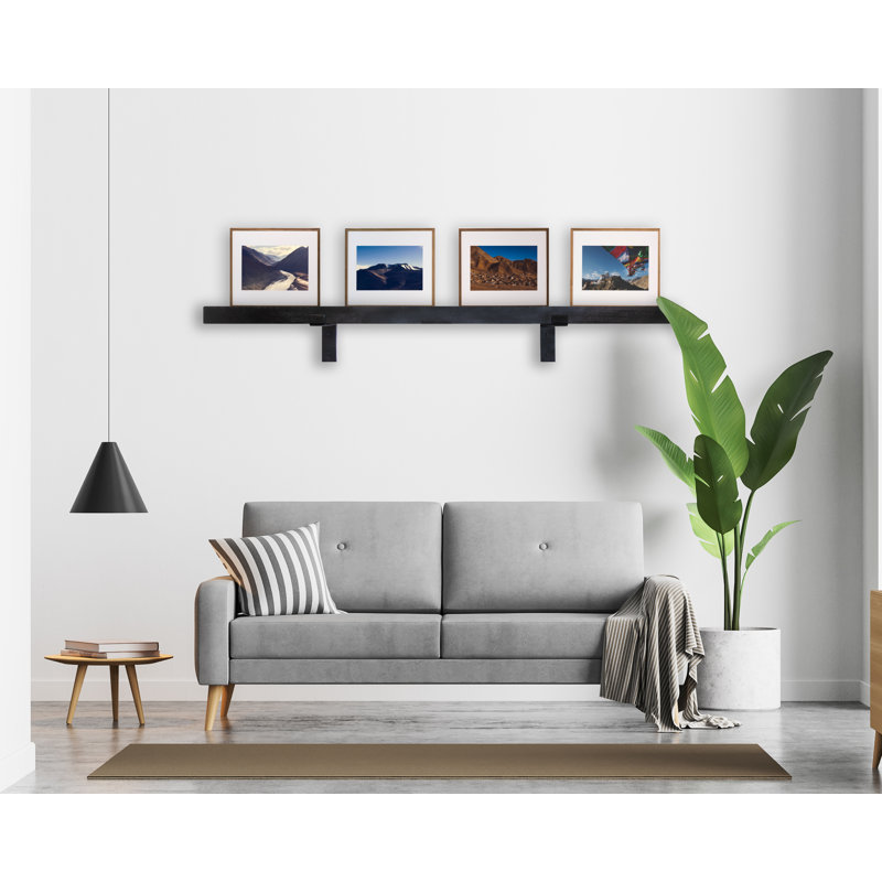 Rayne 2x3 Picture Ledge, Black, 43x3x2